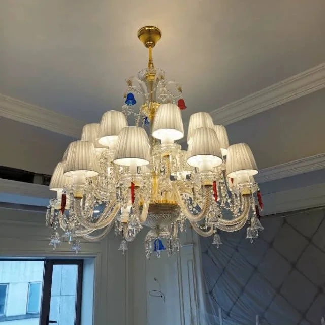 Luxury K9 Crystal Chandelier Large Candle Crystal Lamp Room Decor Pendant Lights for Wedding Elegant Cristal Lustre Chandelier