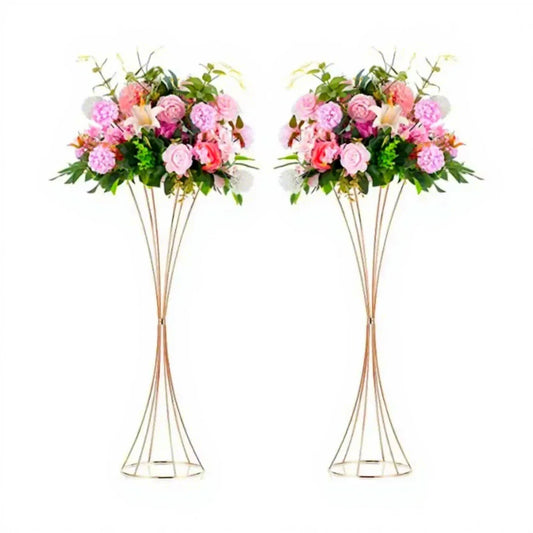 Premium Tall Metal Gold Flower Vase for Floral Arrangement Modern Centre De Table De Mariage Wedding Centerpieces for Event