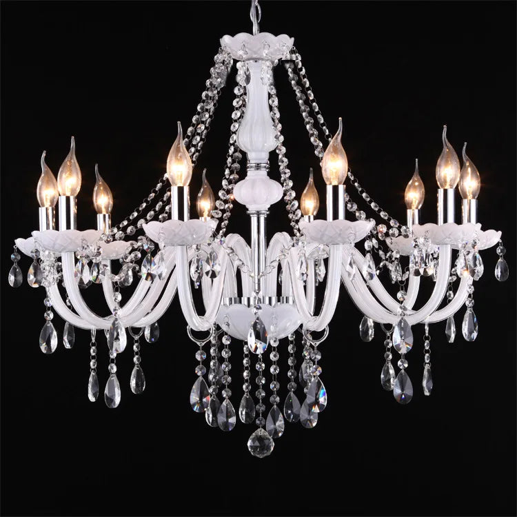 European Modern Simple Crystal Chandelier Candle Pendant Lighting for Living Room Bedroom Dining Room Study Home Decor Wholesale