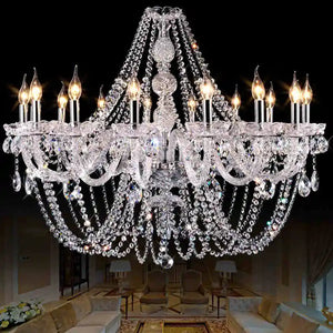 European Crystal Chandelier Living Room Bedroom Dining Room Lamp Atmosphere Candle Lamps Glass Crystals for Chandeliers LED Lamp