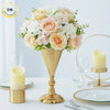Decorative Tall Metal Gold Table Display for Floral Arrangement Blumenvase Flower Vase for Wedding Banquet Centerpiece