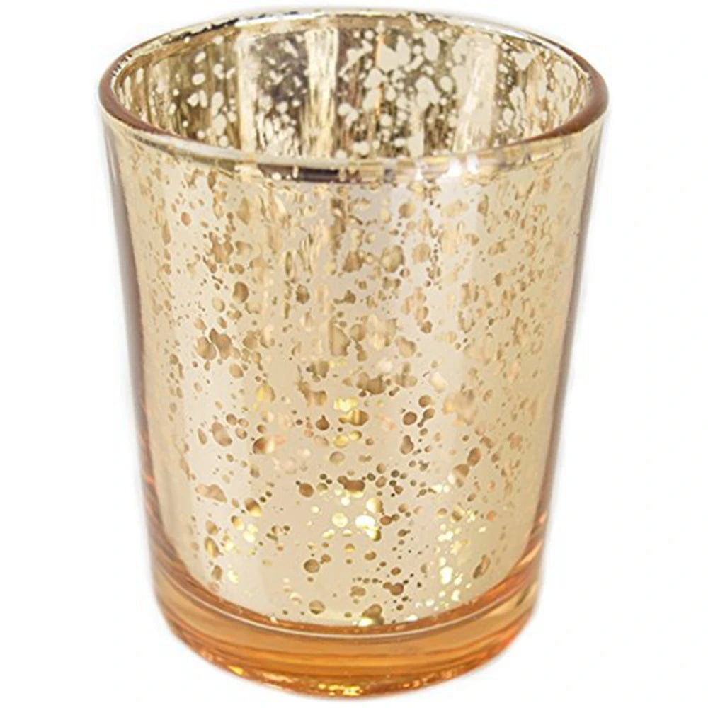 Mercury Glass Votive Tealight Candle Holders Handmade by GOLDENWELL for Weddings Parties and Home Decor