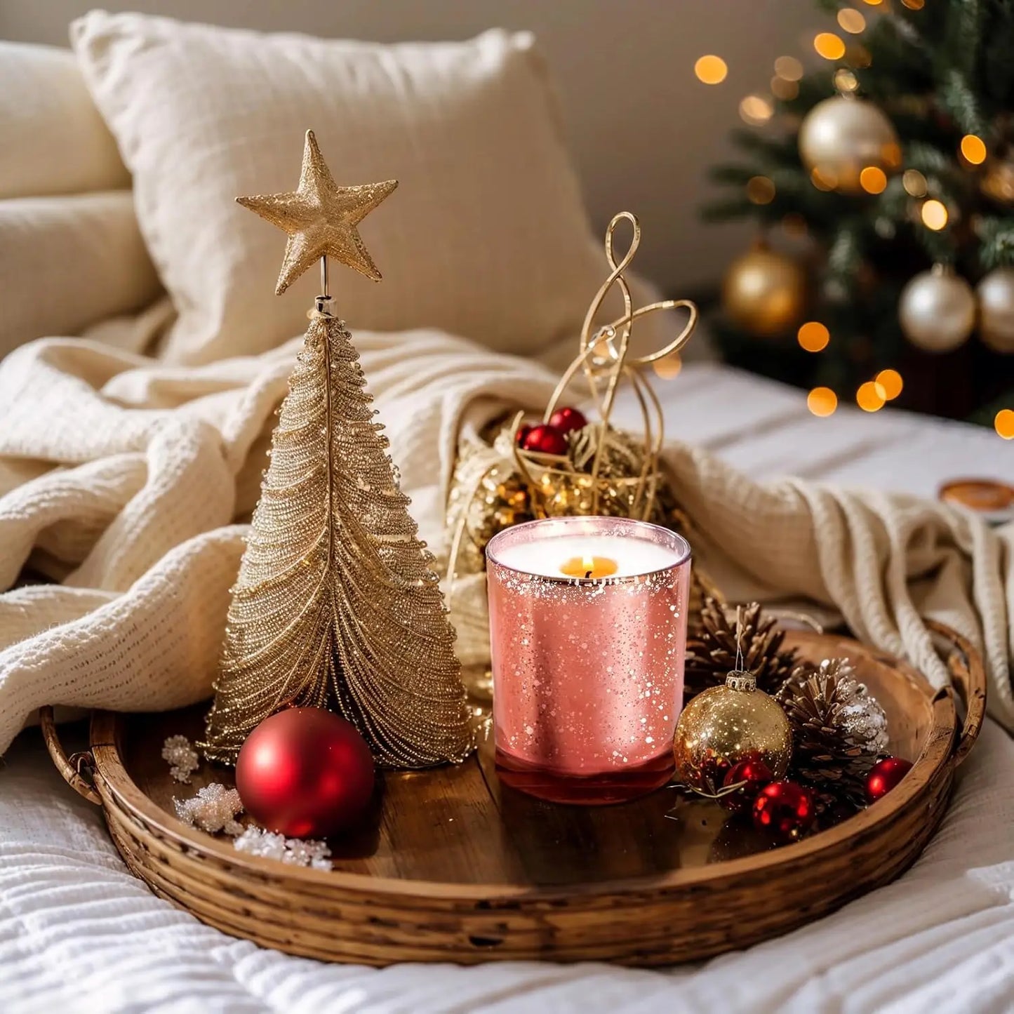 Romantic High-end Shining Star Candle Cup, Gold-plated Shining Pot, Home Decoration
