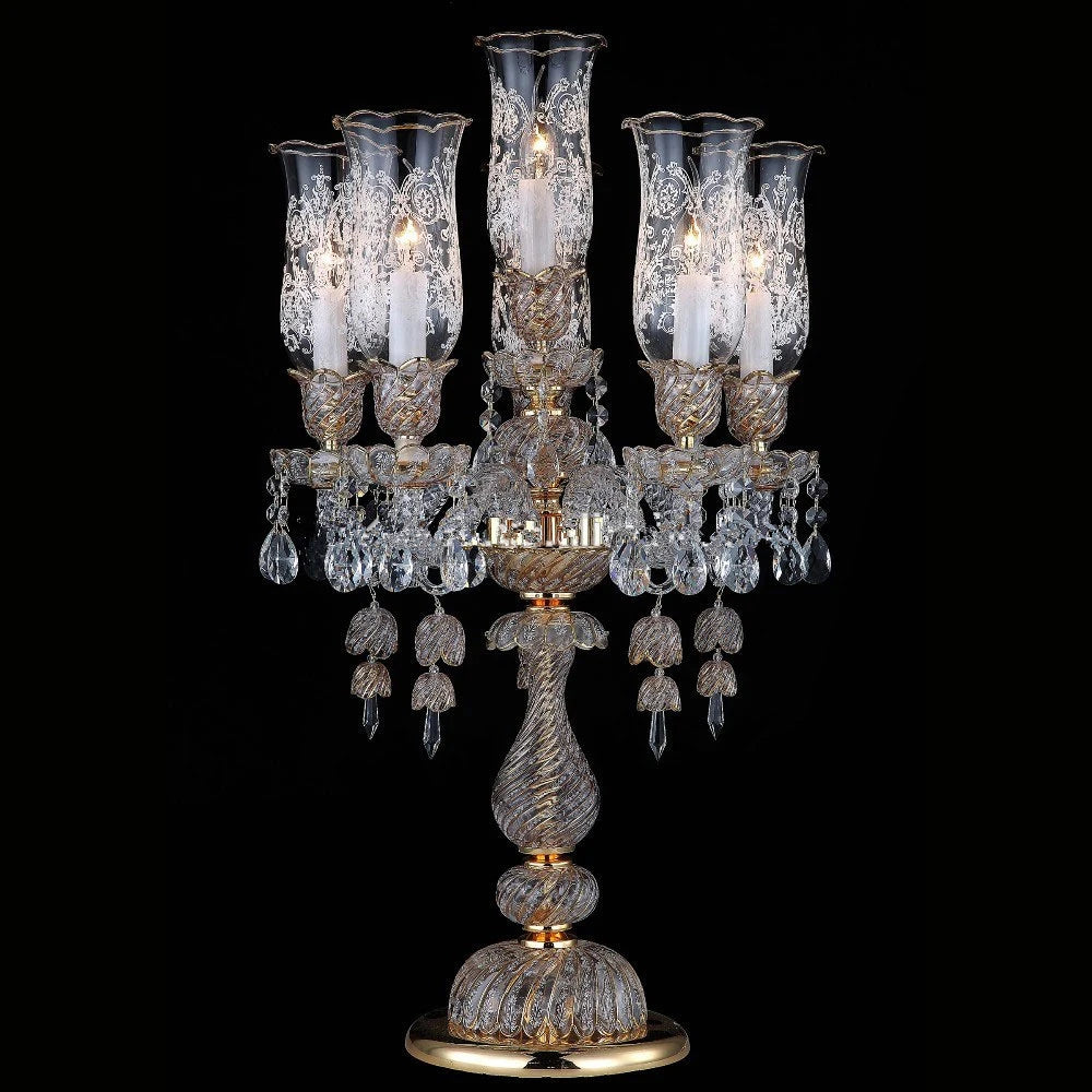 Modern Crystal Table Lamp Luxury K9 Glass Prisms LED Desk Light Adjustable Brightness for Bedroom Study Room Task Lighting