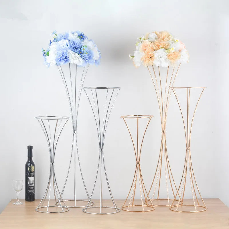 Premium Tall Metal Gold Flower Vase for Floral Arrangement Modern Centre De Table De Mariage Wedding Centerpieces for Event