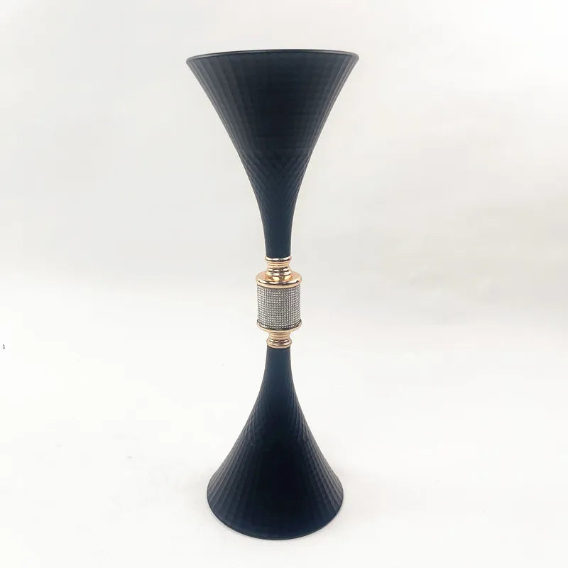 Commercial Grade Table Decor for Celebrations Tall Metal Black Vases a Fleurs Flower Vase Wedding Table Centerpieces