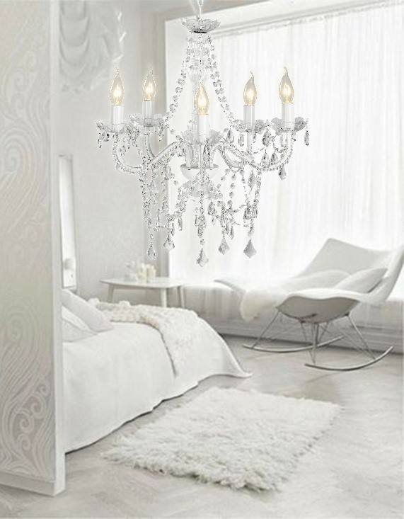 Decorative Lamp Golden Brass Acrylic 5 Lights Chandelier Lighting Modern Chandelier